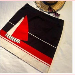 Nautical Navy Sailboat Skirt | Talbot's | 10P | EUC | CRUISE / TRAVEL
